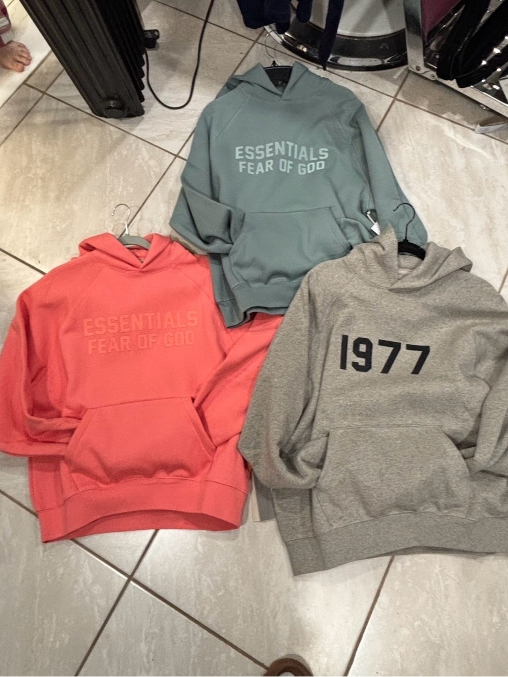 Men's Hoodie - Coral and sycamore and dark OTM 1977 fear of God